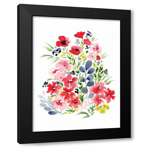 Spring Blooms II Black Modern Wood Framed Art Print with Double Matting by Berrenson, Sara