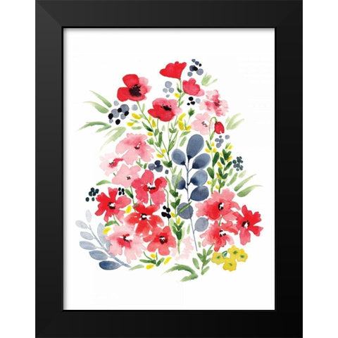Spring Blooms II Black Modern Wood Framed Art Print by Berrenson, Sara