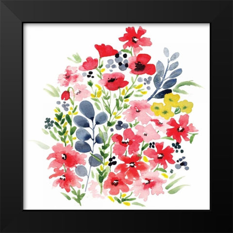 Spring Blooms Sq I Black Modern Wood Framed Art Print by Berrenson, Sara
