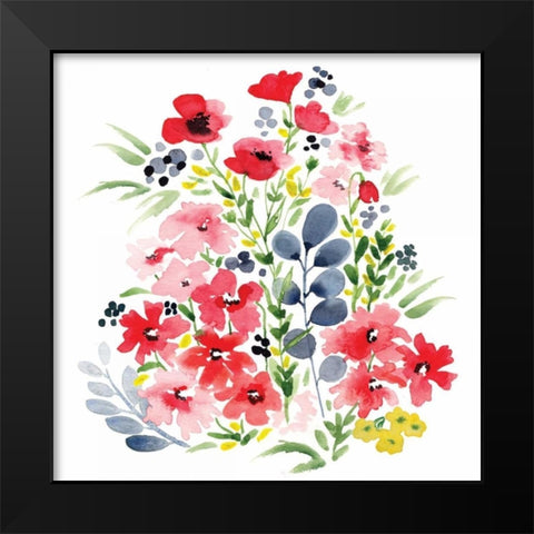 Spring Blooms Sq II Black Modern Wood Framed Art Print by Berrenson, Sara