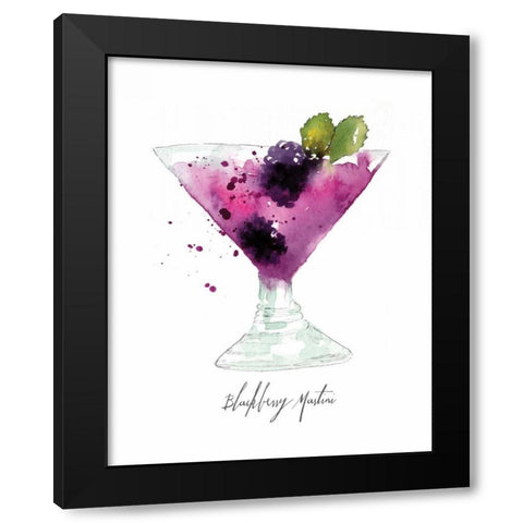 Blackberry Martini Black Modern Wood Framed Art Print with Double Matting by Berrenson, Sara