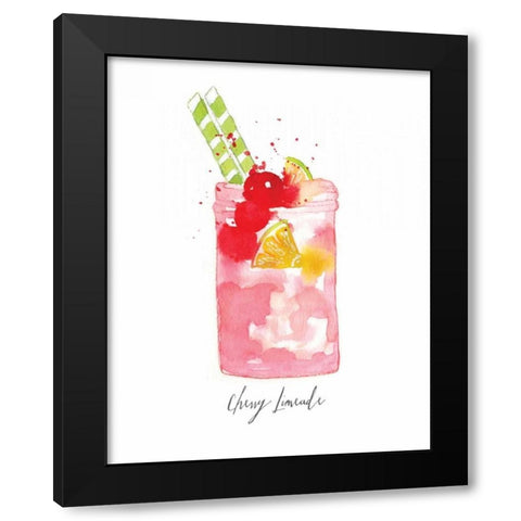 Cherry Limeade Black Modern Wood Framed Art Print with Double Matting by Berrenson, Sara