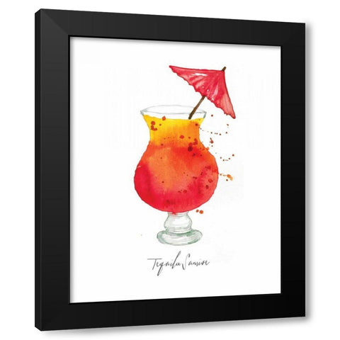 Tequila Sunrise Black Modern Wood Framed Art Print with Double Matting by Berrenson, Sara