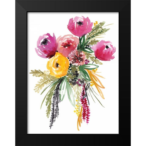 Bouquet Beauty Black Modern Wood Framed Art Print by Berrenson, Sara
