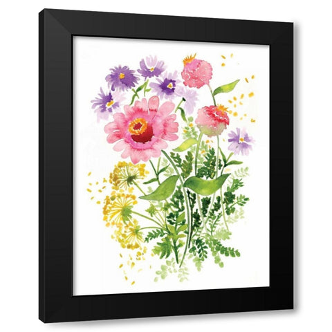 Dandelion Black Modern Wood Framed Art Print with Double Matting by Berrenson, Sara