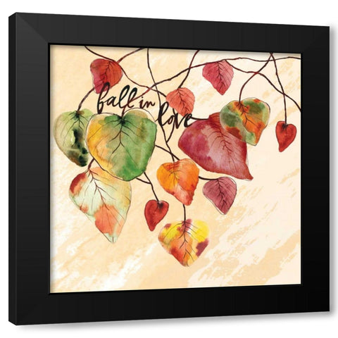 Fall in Love Black Modern Wood Framed Art Print with Double Matting by Berrenson, Sara