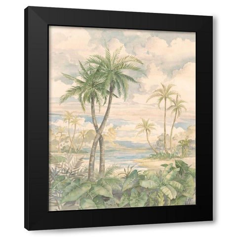 Cabana Bay I Black Modern Wood Framed Art Print with Double Matting by Brent, Paul