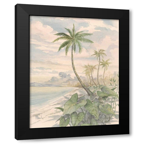 Cabana Bay II Black Modern Wood Framed Art Print with Double Matting by Brent, Paul