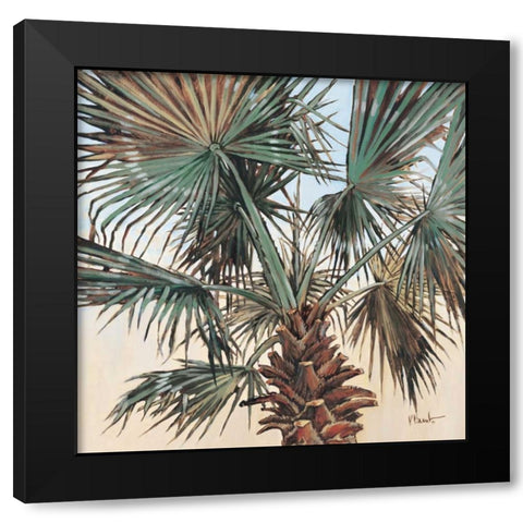 Solitary Palm Black Modern Wood Framed Art Print with Double Matting by Brent, Paul