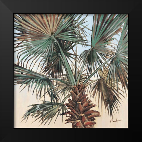 Solitary Palm Black Modern Wood Framed Art Print by Brent, Paul