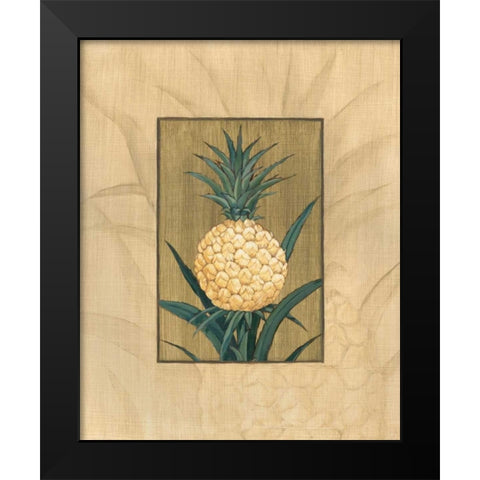 Sugar Loaf Pineapple Black Modern Wood Framed Art Print by Brent, Paul