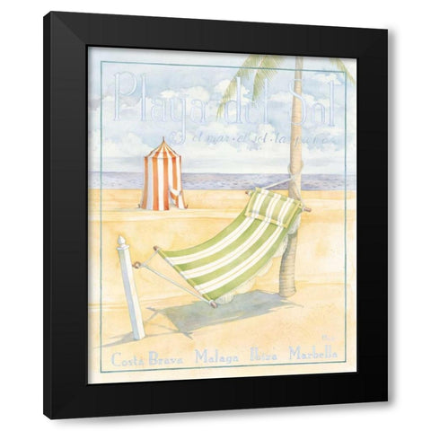 Playa Del Sol Black Modern Wood Framed Art Print with Double Matting by Brent, Paul