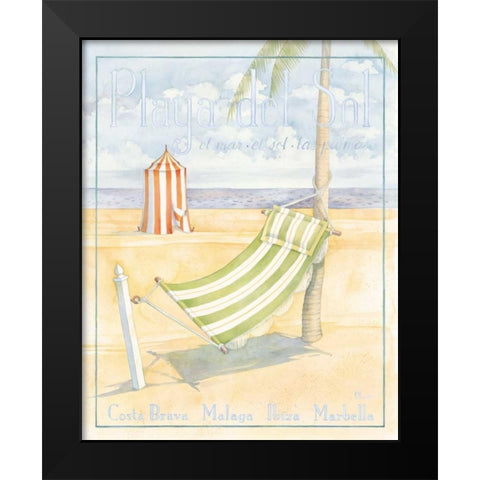 Playa Del Sol Black Modern Wood Framed Art Print by Brent, Paul