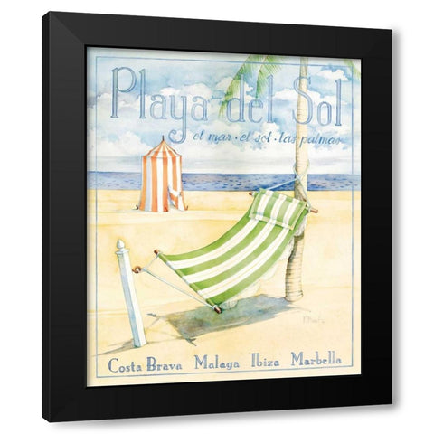 Playa del Sol Black Modern Wood Framed Art Print with Double Matting by Brent, Paul