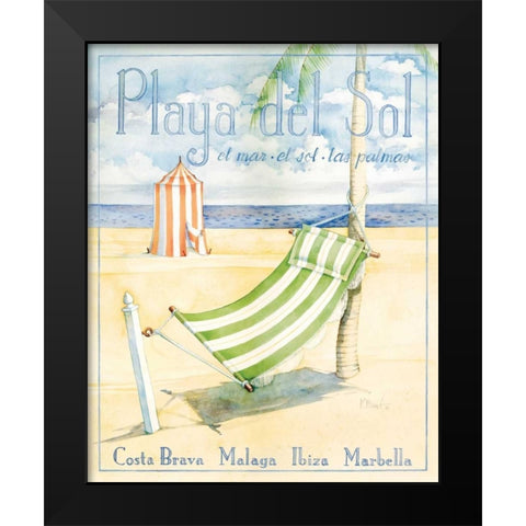 Playa del Sol Black Modern Wood Framed Art Print by Brent, Paul