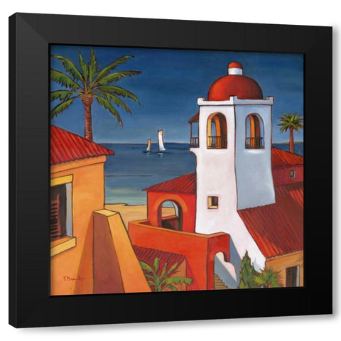 Antigua I Black Modern Wood Framed Art Print with Double Matting by Brent, Paul
