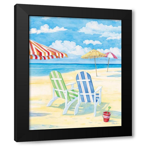 Oceanside I Black Modern Wood Framed Art Print with Double Matting by Brent, Paul