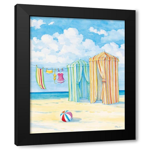 Oceanside II Black Modern Wood Framed Art Print with Double Matting by Brent, Paul