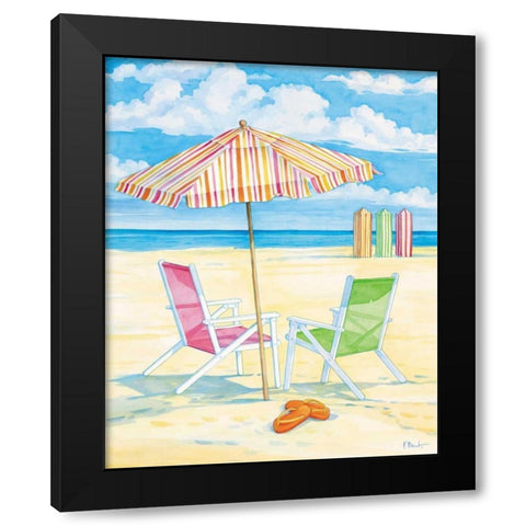 Oceanside III Black Modern Wood Framed Art Print with Double Matting by Brent, Paul