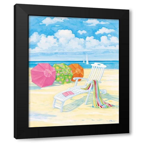 Oceanside IV Black Modern Wood Framed Art Print with Double Matting by Brent, Paul