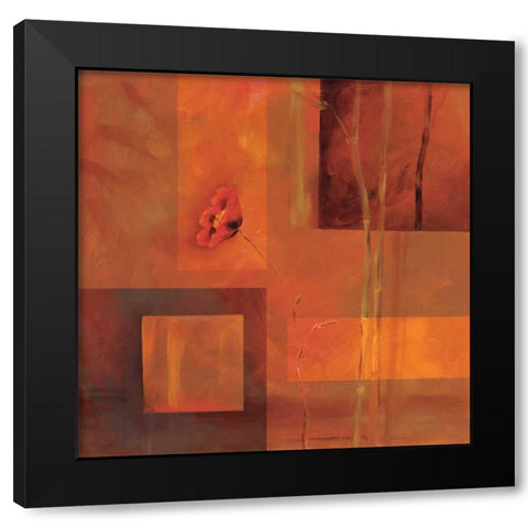 Goa Poppy I Black Modern Wood Framed Art Print with Double Matting by Brent, Paul