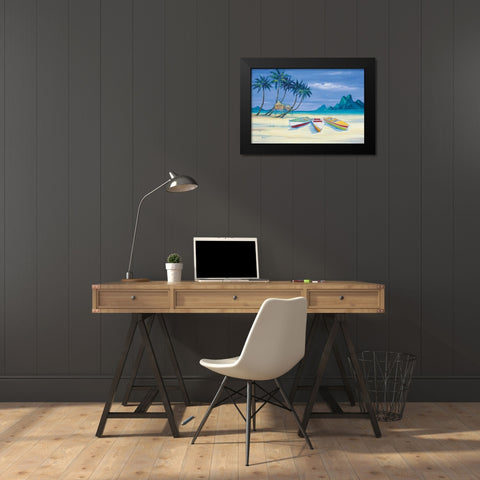 Archipelago II Black Modern Wood Framed Art Print by Brent, Paul