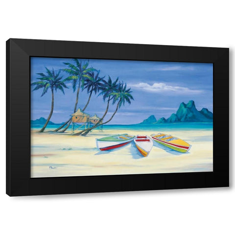 Archipelago II Black Modern Wood Framed Art Print with Double Matting by Brent, Paul