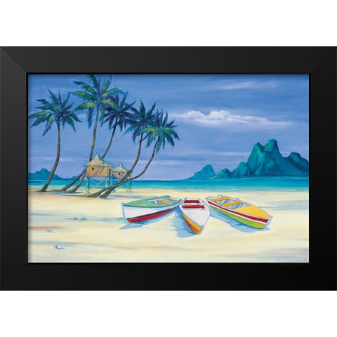 Archipelago II Black Modern Wood Framed Art Print by Brent, Paul
