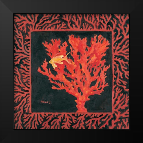 Sea Fan I Black Modern Wood Framed Art Print by Brent, Paul