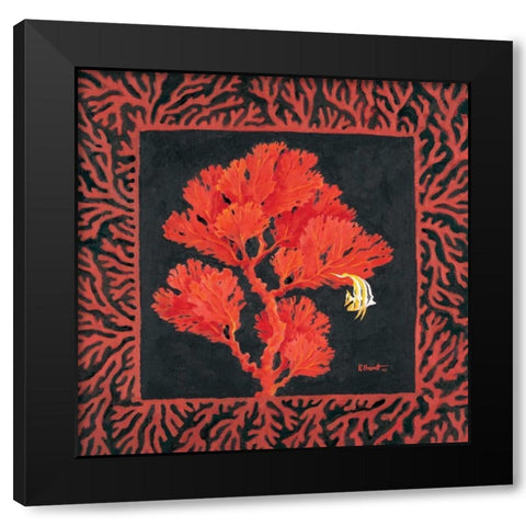 Sea Fan II Black Modern Wood Framed Art Print by Brent, Paul