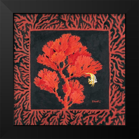 Sea Fan II Black Modern Wood Framed Art Print by Brent, Paul
