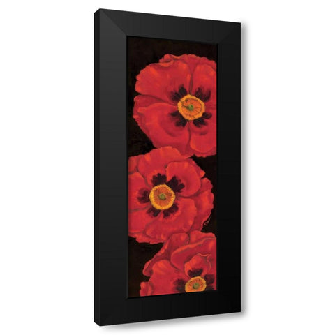 Bella Grande Poppies Black Modern Wood Framed Art Print with Double Matting by Brent, Paul