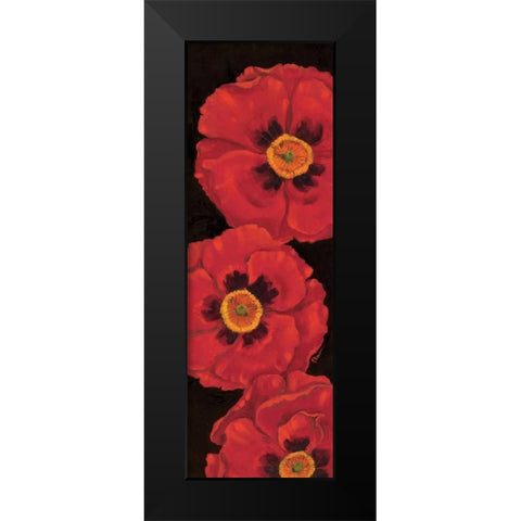 Bella Grande Poppies Black Modern Wood Framed Art Print by Brent, Paul