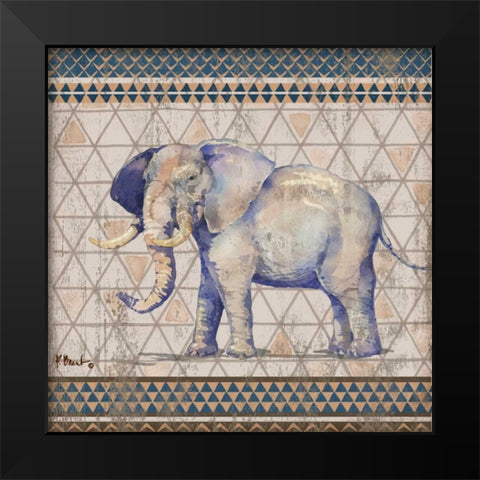 Tribal Trek Neutral IV Black Modern Wood Framed Art Print by Brent, Paul