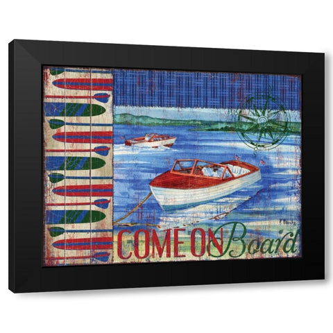 Lake Time II Black Modern Wood Framed Art Print with Double Matting by Brent, Paul