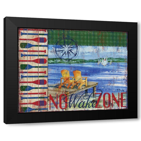 Lake Time III Black Modern Wood Framed Art Print with Double Matting by Brent, Paul