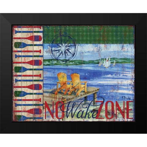 Lake Time III Black Modern Wood Framed Art Print by Brent, Paul
