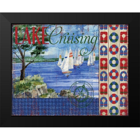 Lake Time IV Black Modern Wood Framed Art Print by Brent, Paul