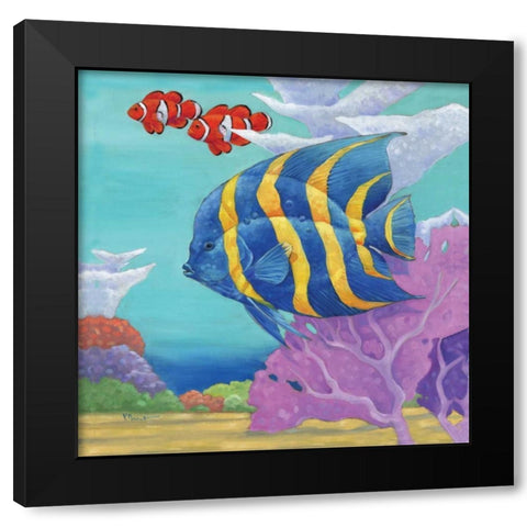 Under the Sea IV Black Modern Wood Framed Art Print by Brent, Paul