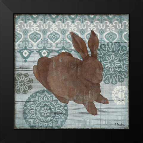 Woodland Ikat I Black Modern Wood Framed Art Print by Brent, Paul