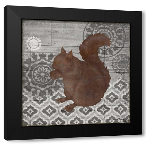 Woodland Ikat III Black Modern Wood Framed Art Print by Brent, Paul