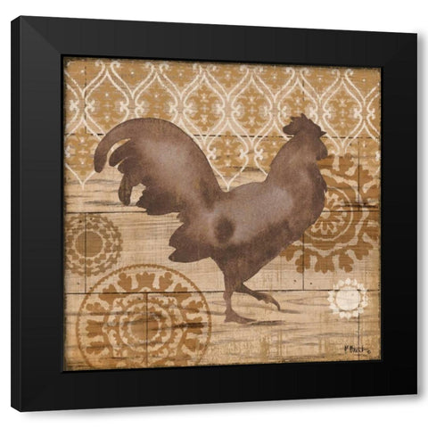 Woodland Ikat IV Black Modern Wood Framed Art Print by Brent, Paul