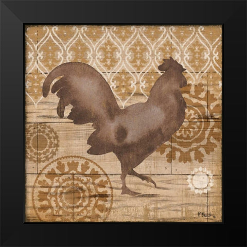 Woodland Ikat IV Black Modern Wood Framed Art Print by Brent, Paul