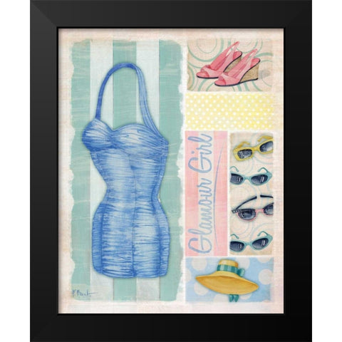 Glamour Girl I Black Modern Wood Framed Art Print by Brent, Paul