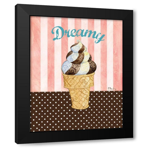 Ice Cream Shoppe II Black Modern Wood Framed Art Print with Double Matting by Brent, Paul