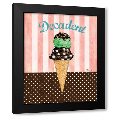 Ice Cream Shoppe III Black Modern Wood Framed Art Print with Double Matting by Brent, Paul