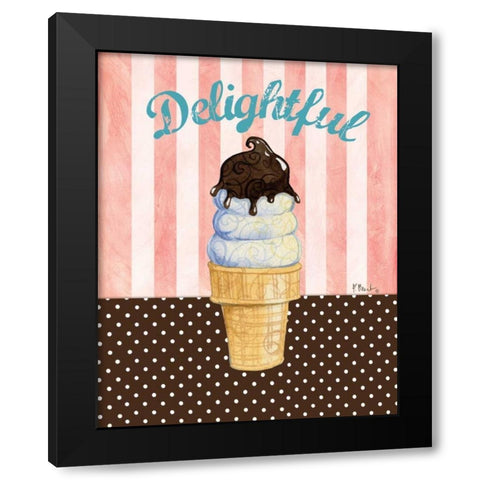 Ice Cream Shoppe IV Black Modern Wood Framed Art Print with Double Matting by Brent, Paul