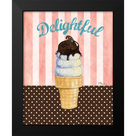 Ice Cream Shoppe IV Black Modern Wood Framed Art Print by Brent, Paul