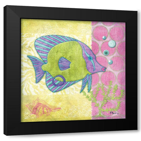 Fantasy Reef VI Black Modern Wood Framed Art Print by Brent, Paul
