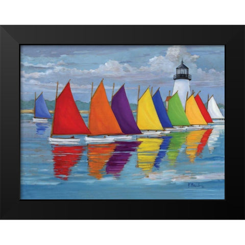 Rainbow Fleet Black Modern Wood Framed Art Print by Brent, Paul
